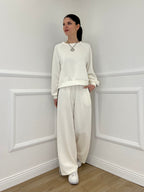 Tuta Bande Girocollo 88426 Panna