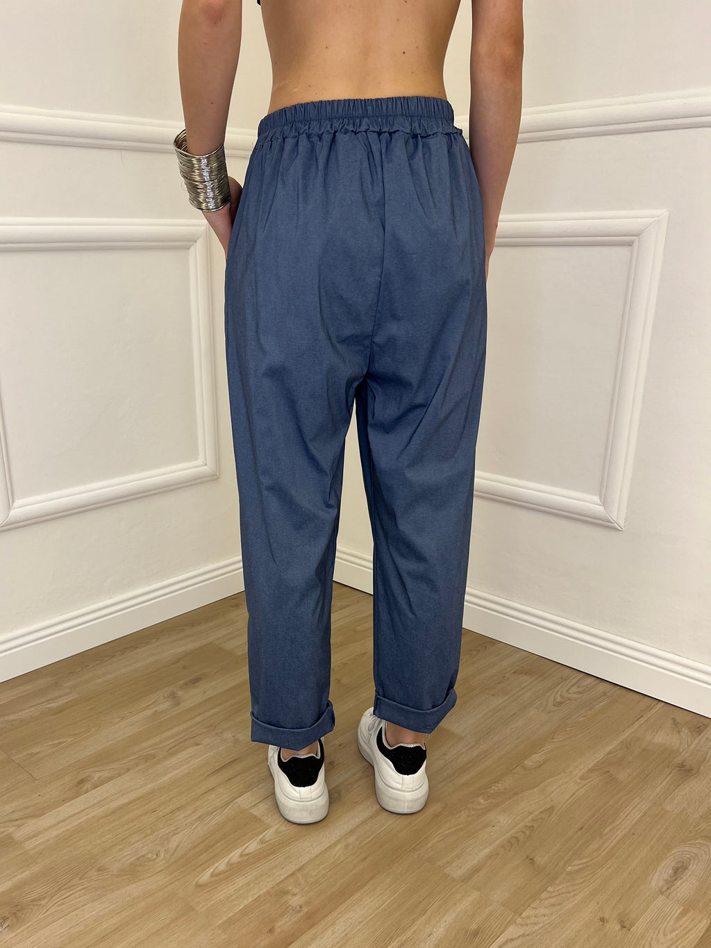 Pantalone Baggy Viscosa 2815 Avio