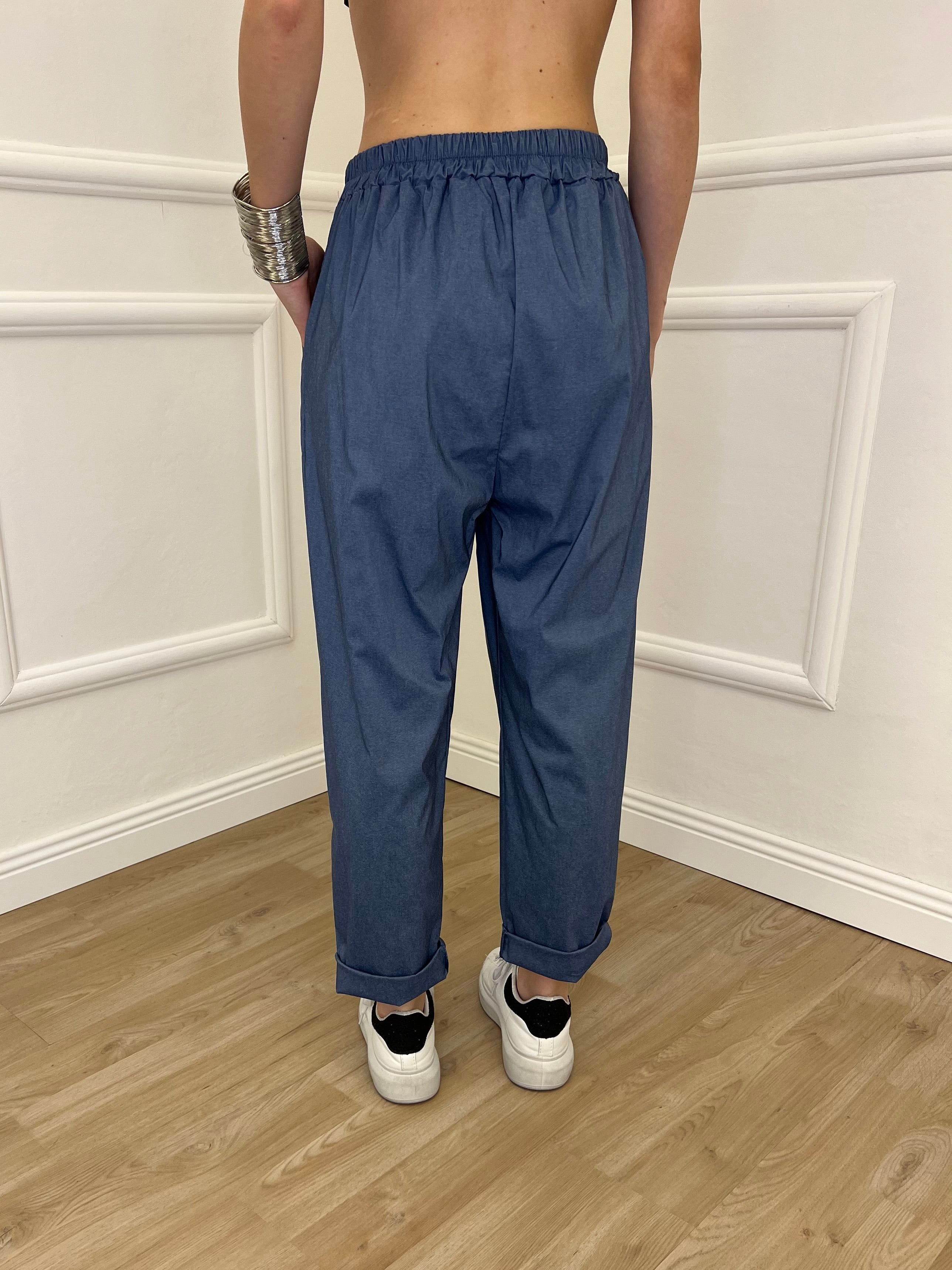 Pantalone Baggy Viscosa 2815 Avio