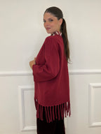 Cardigan Frange DL7296 India - Bazar Abbigliamento