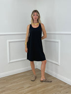 Vestito Cotone Cut Out A0894 Nero