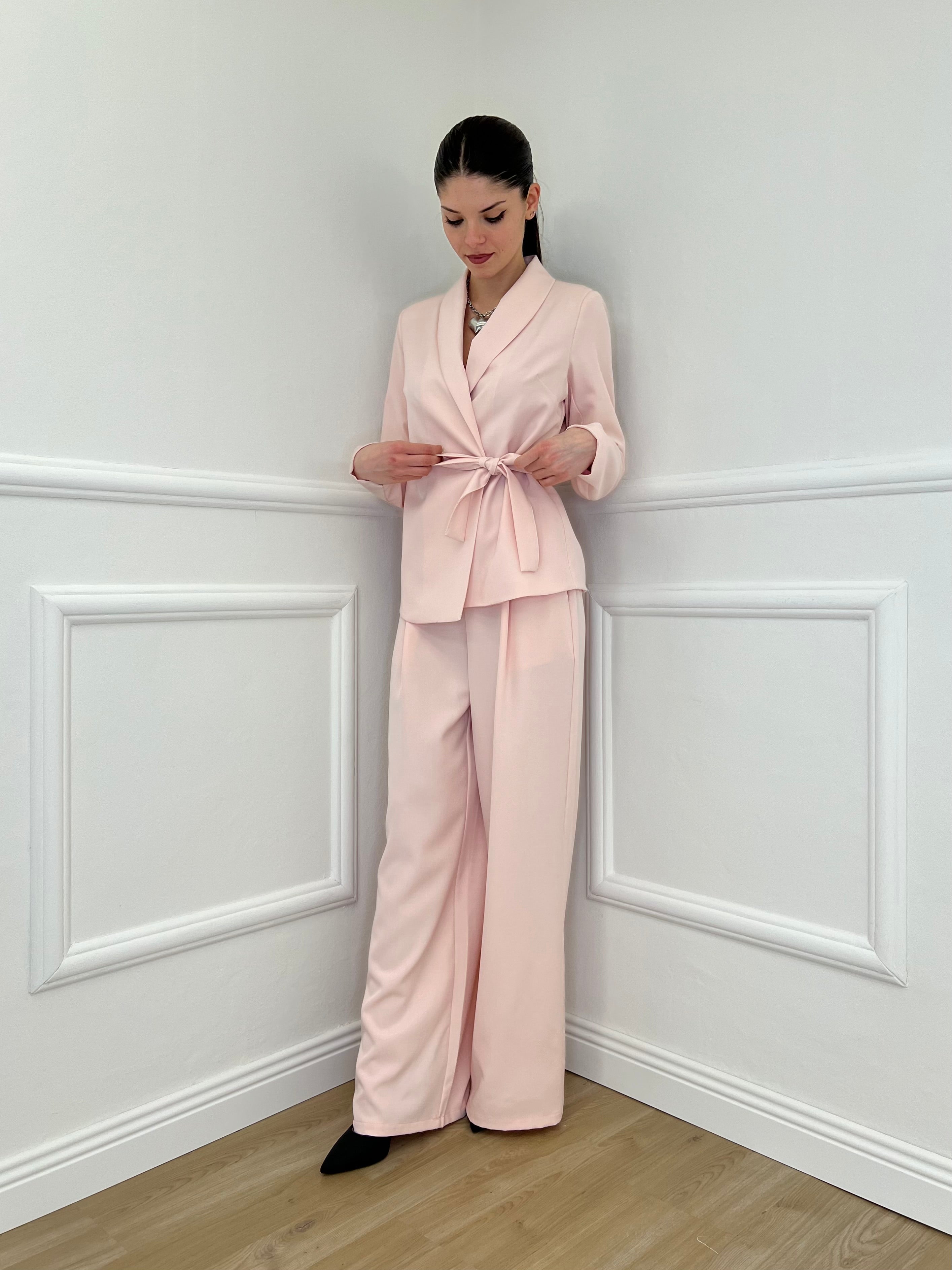 Tailleur con Fiocco 570851 Rosa