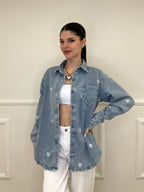 Giacca Camicia Denim Cuori 0805 Jeans