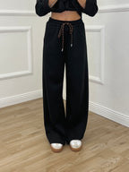 Pantalone Coulisse Felpa D28793 Nero