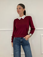 Maglia Collo Gioiello 7818 Bordeaux