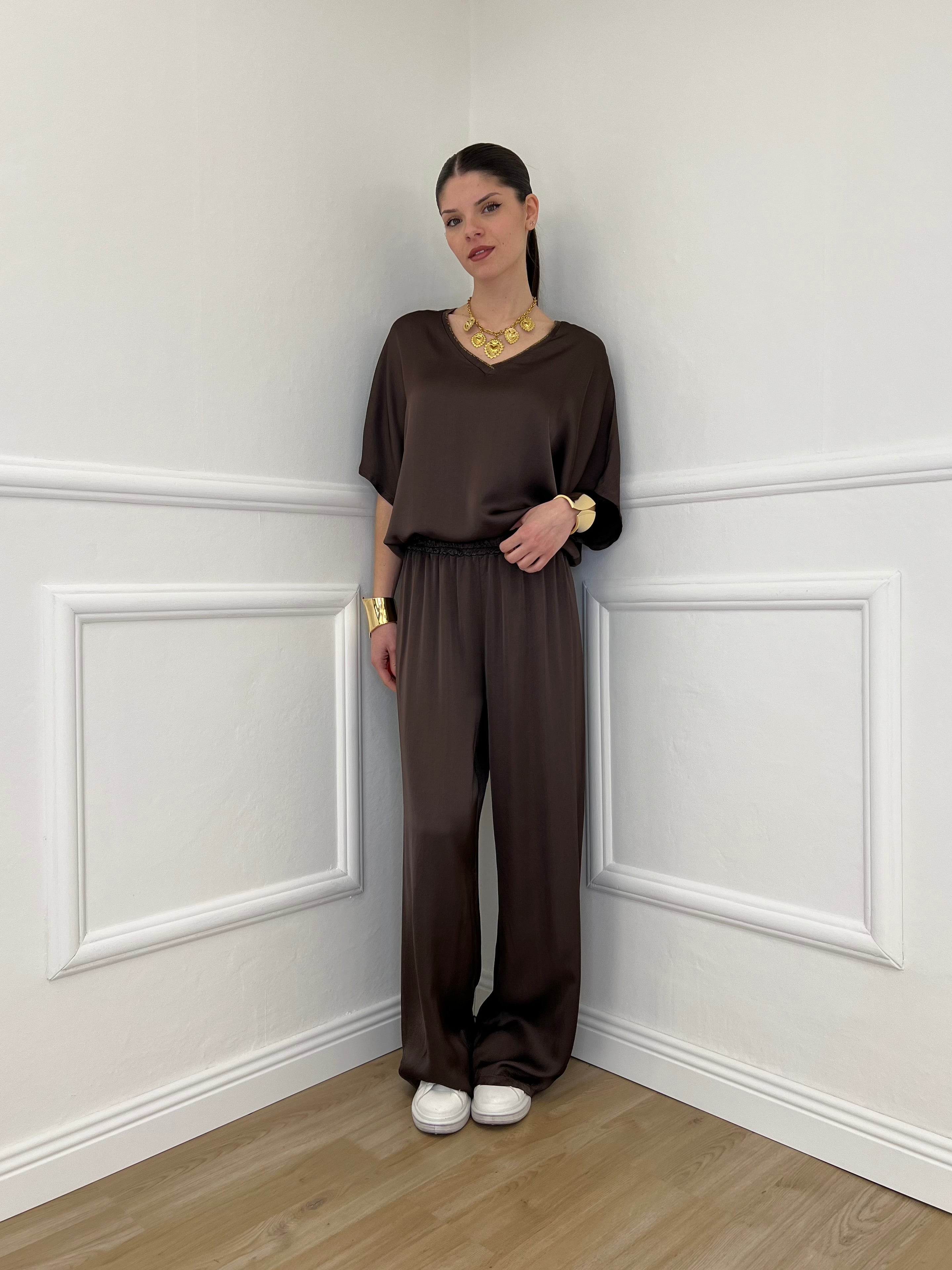 Completo Fluido Satin Con Lurex 061-062 Moro