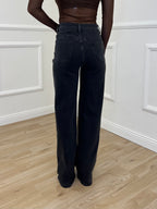 Jeans Spalmato Animalier Strass 9287 Nero