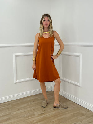 Vestito Cotone Cut Out A0894 Rame