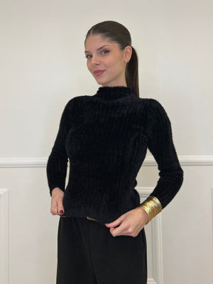 Maglia Fluffy Lupetto 8881 Nero