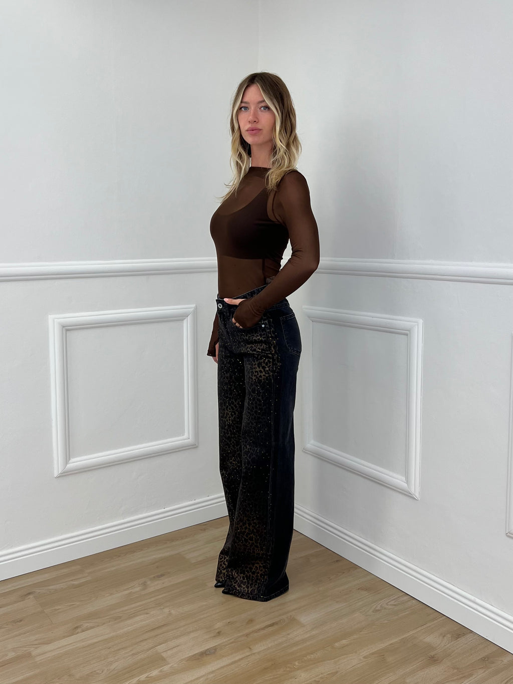 Maglia Tulle Lumina LC260454 Marrone