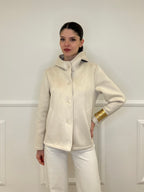 Giacca Scuba Effetto Scamosciato 852 Beige