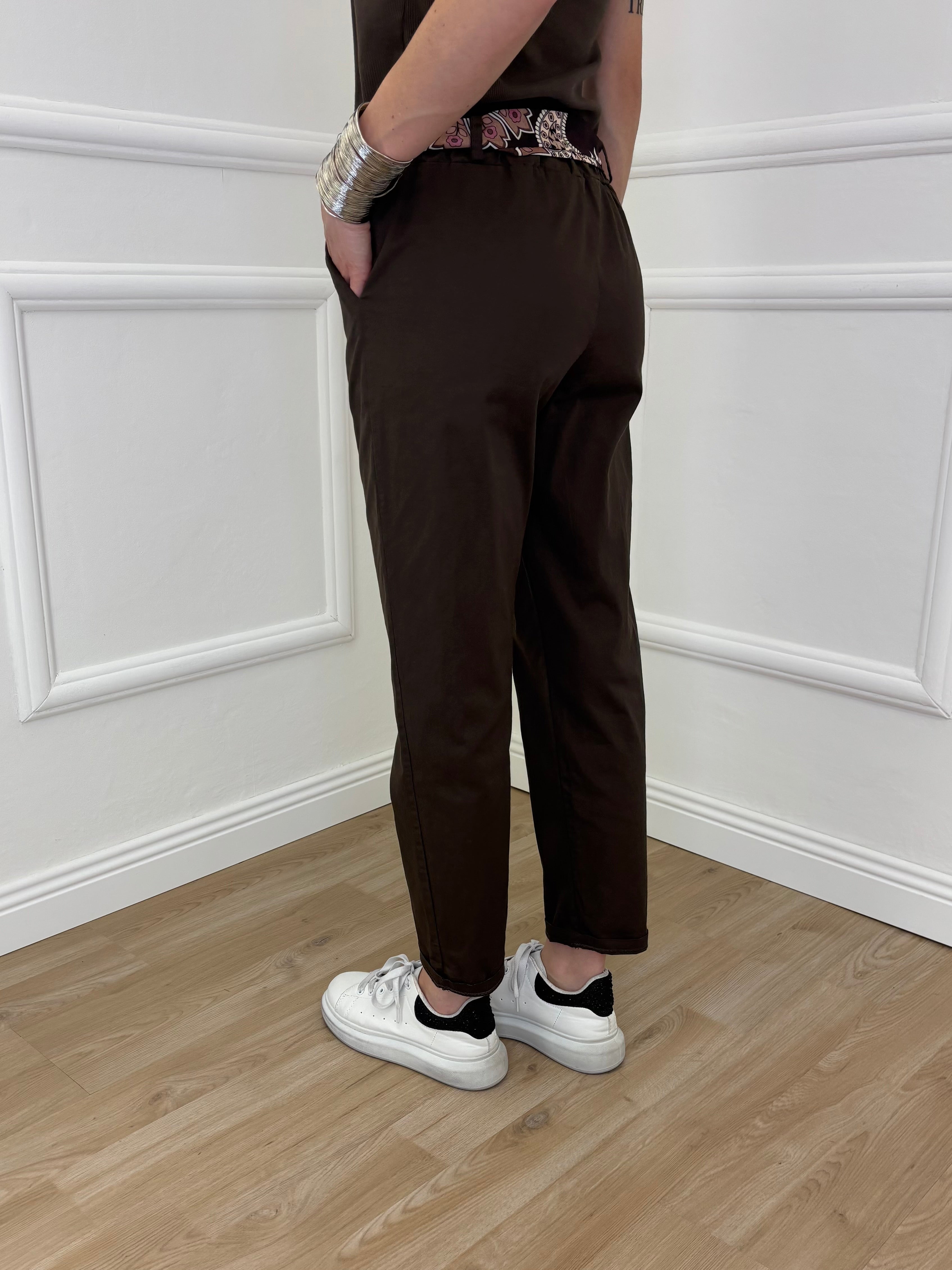 Pantalone Cotone Fusciacca 1508 Marrone