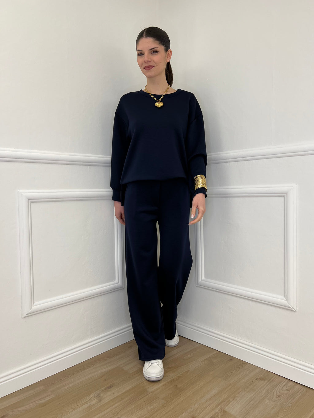 Tuta Over Girocollo 19143 Blu