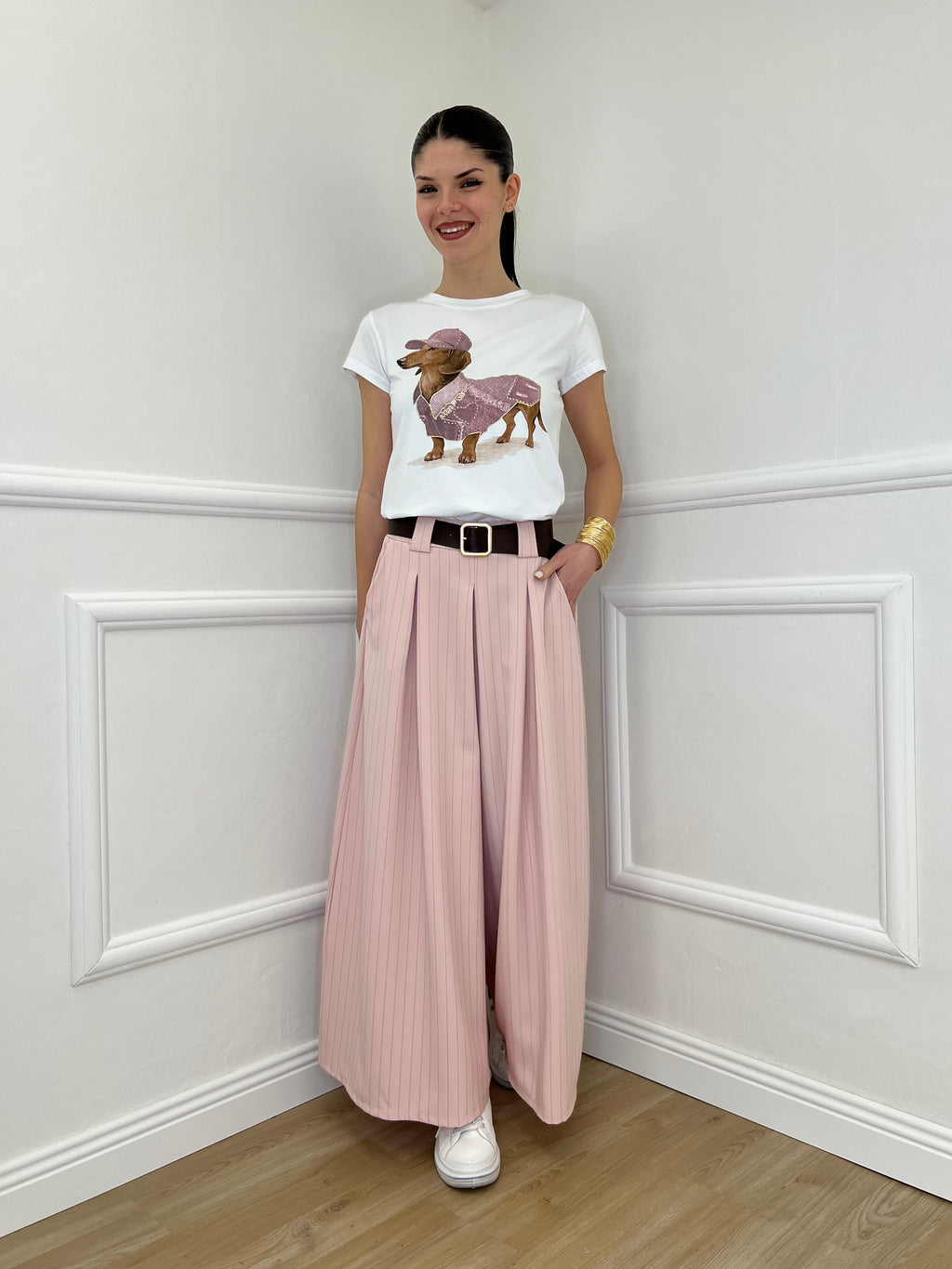 Pantagonna Gessato 2568 Rosa