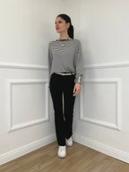 Pantalone Flare Cintura 26513 Nero