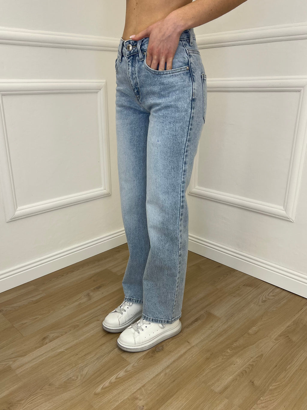Jeans Ricamo Posteriore 5343 Azzurro