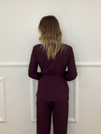 Giacca con Cintura Cady 6329 Burgundy