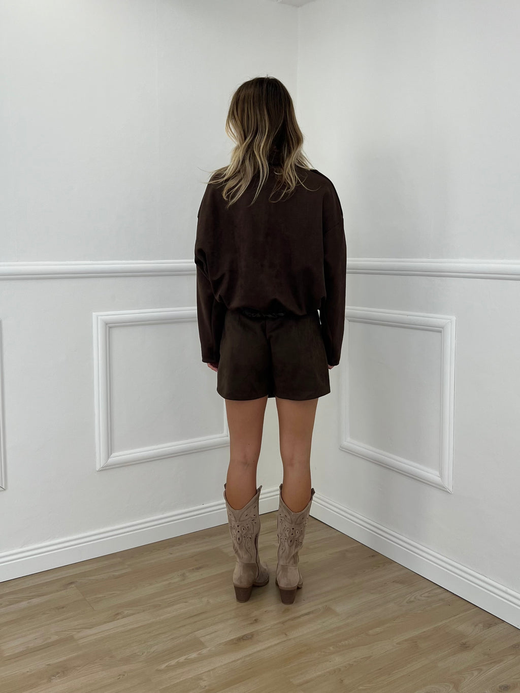 Bomber Scamosciato D28021 Moro