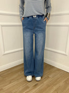 Jeans con Vita Elastica 9337 Azzurro