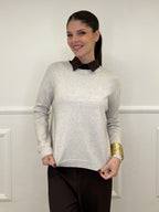 Pullover Basic Girocollo 1186 Ecru