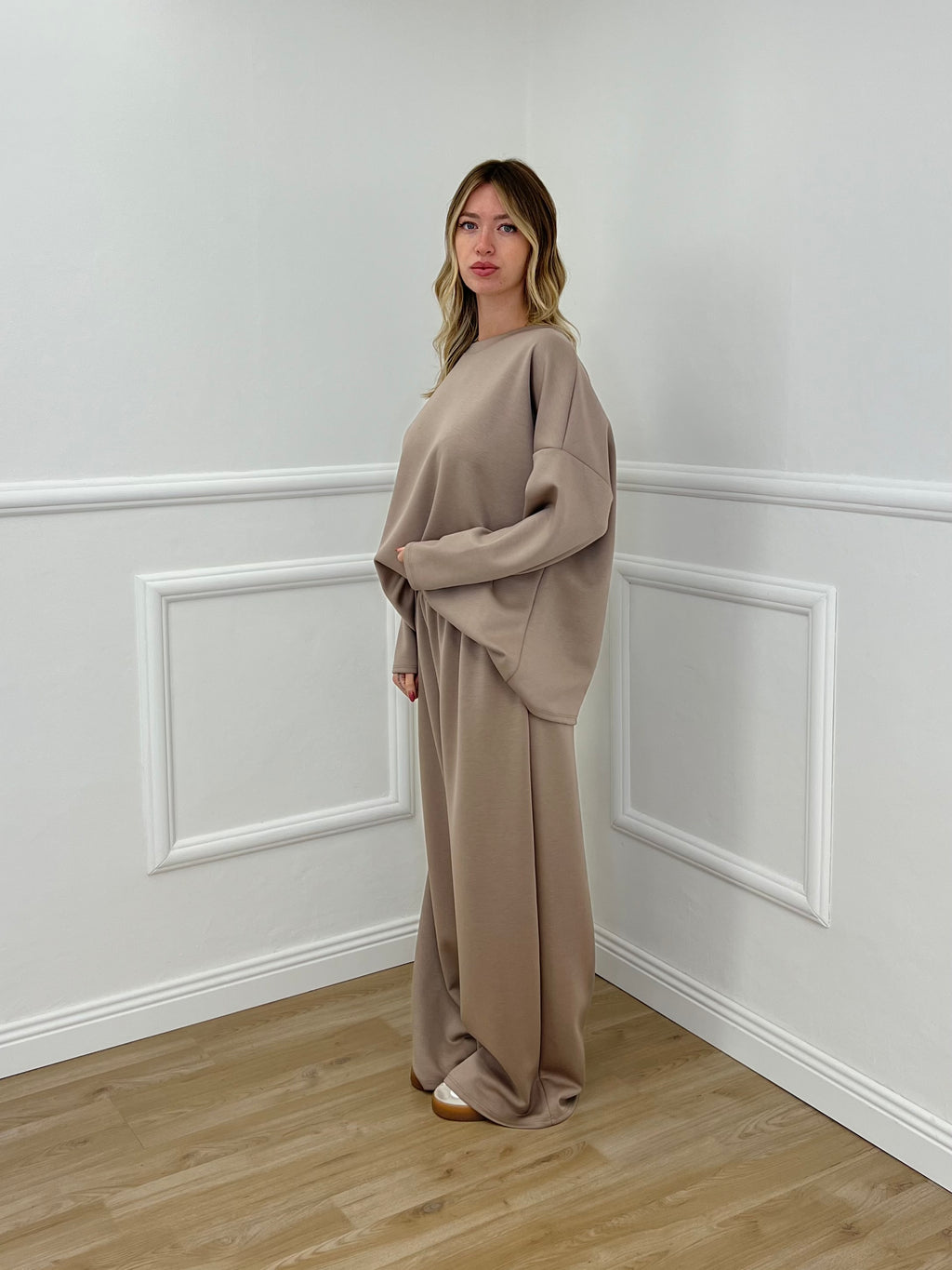 Tuta Over in Viscosa 3277 Taupe