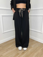 Pantalone a Palazzo Viscosa 25413 Nero