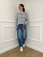 Maglia Traforata Ondine 10514 Avio