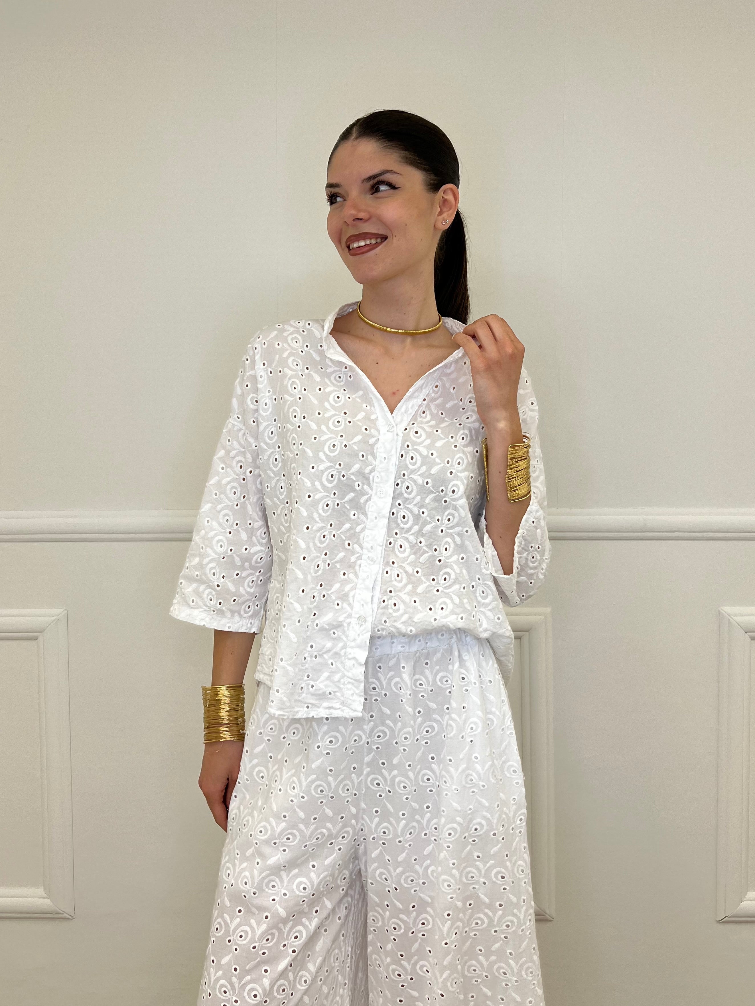 Camicia Coreana Sangallo 11392 Bianco