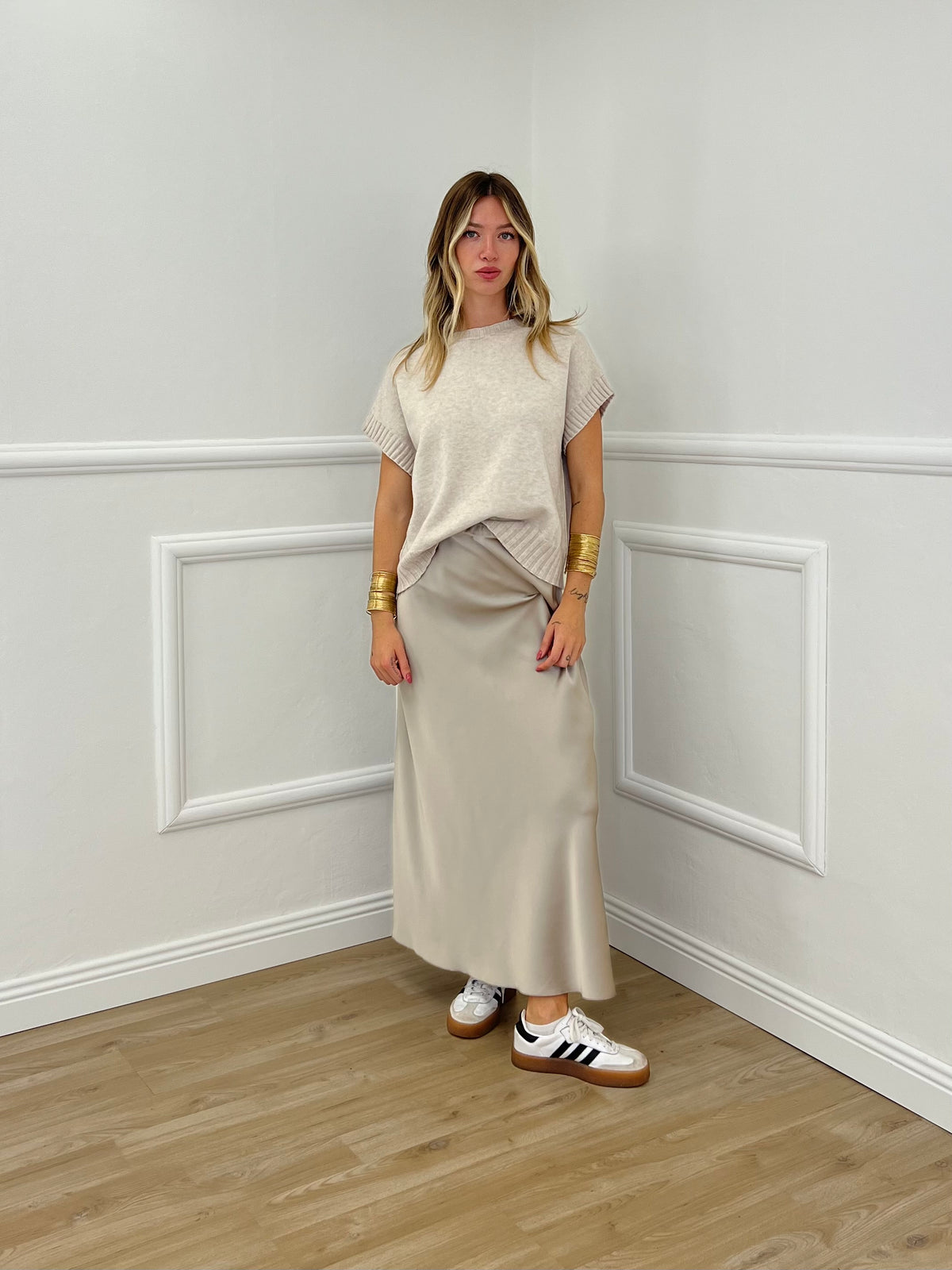 Maglia Scatoletta Maniche Corte B918 Ecru