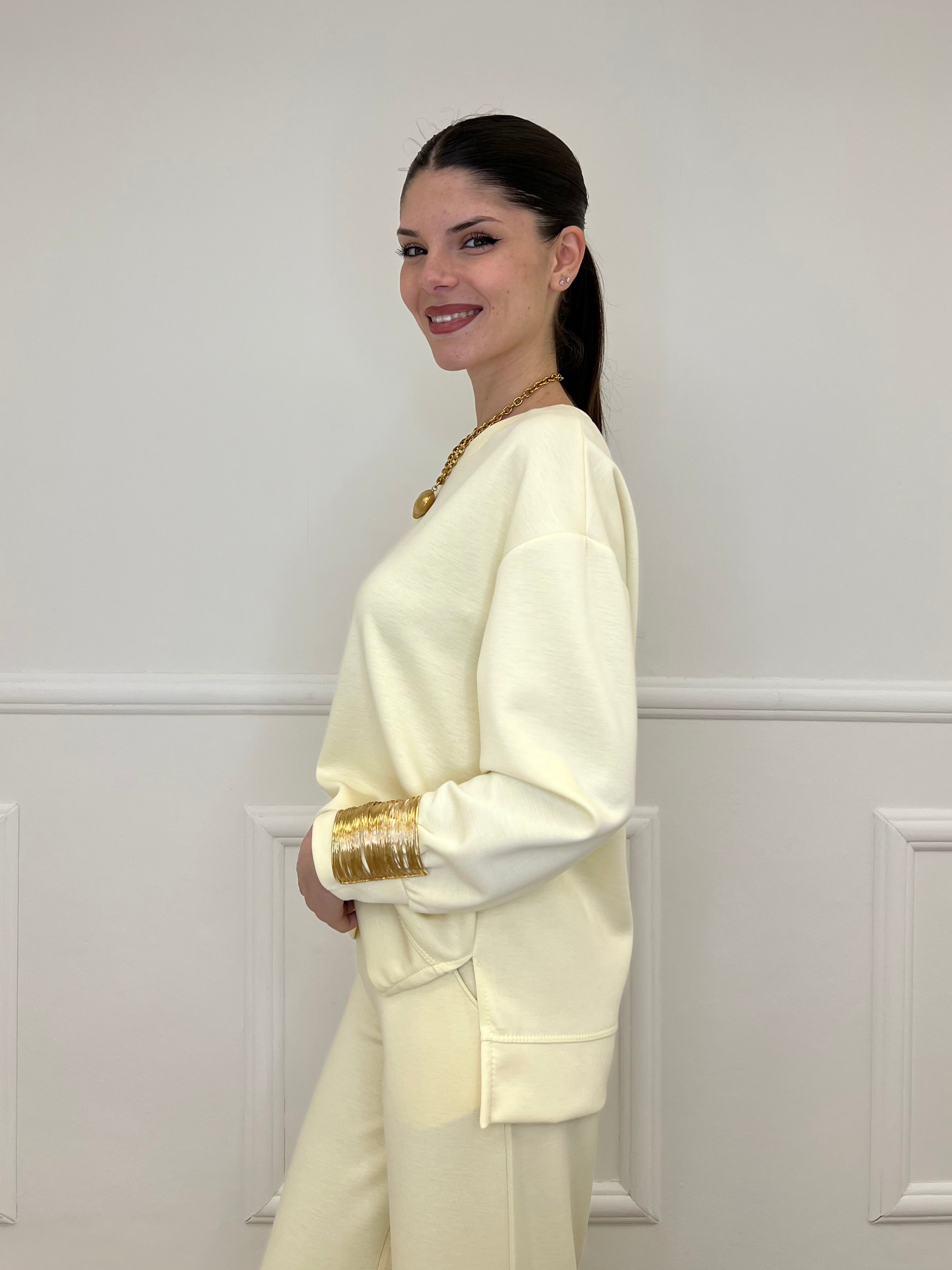 Tuta Over Girocollo 19143 Giallo