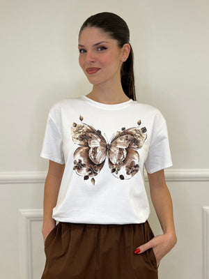 T-shirt Farfalla C100 Caffè