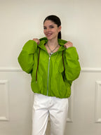 Giubbino Taffetà Cappuccio 5029 Pistacchio