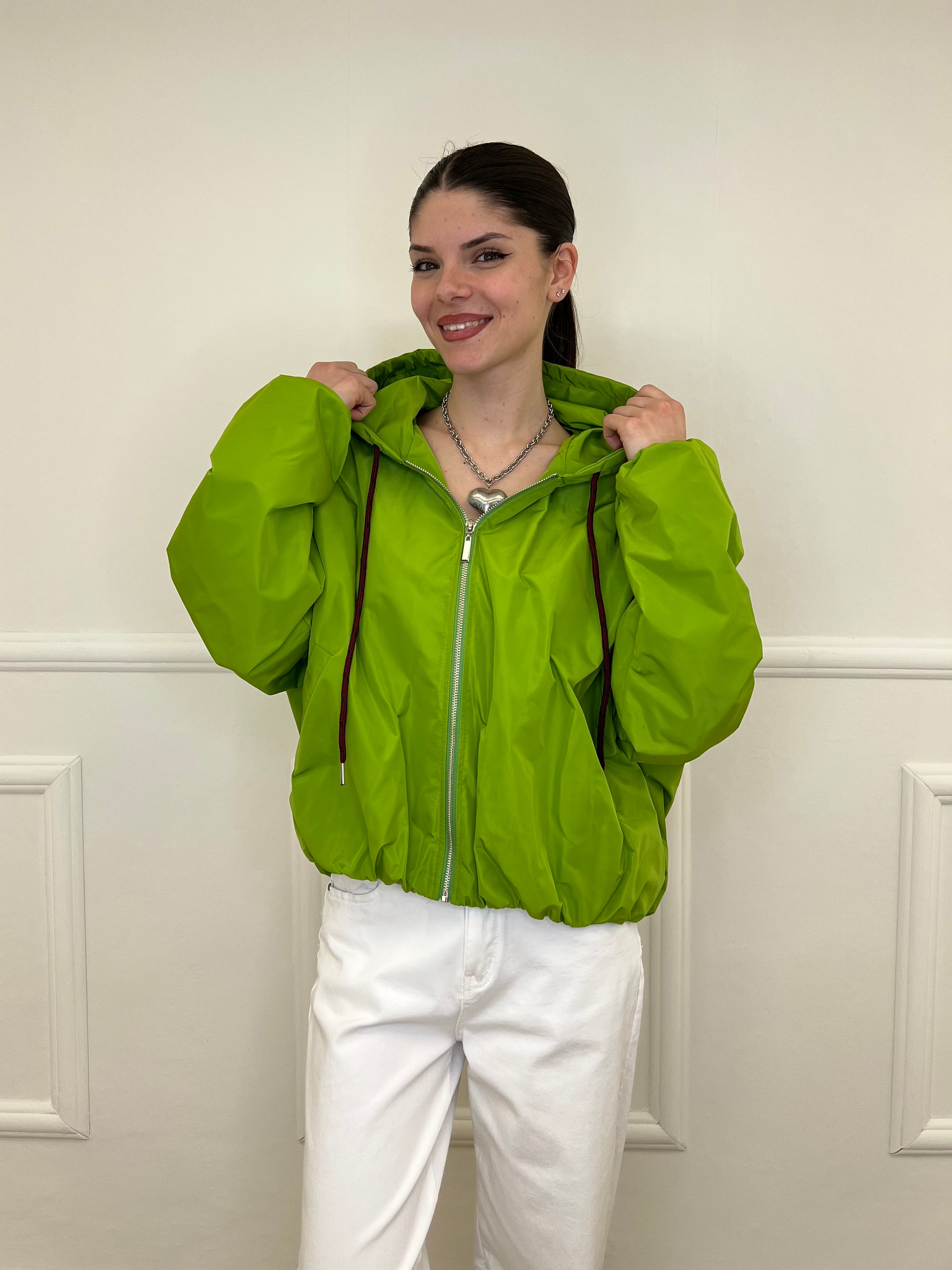 Giubbino Taffetà Cappuccio 5029 Pistacchio