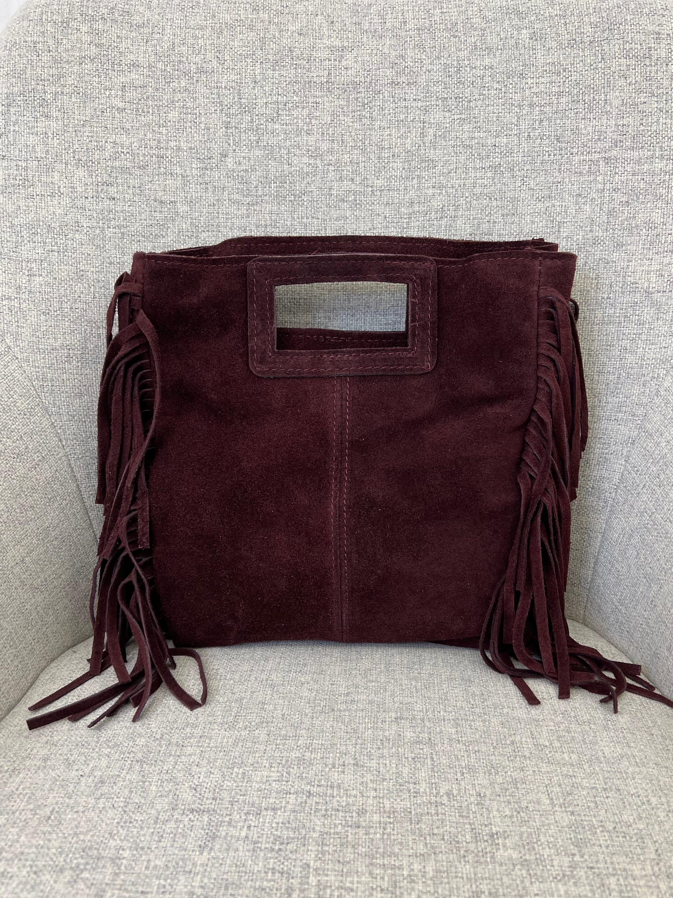 Borsa Vera Pelle Frange Manico VPBF001