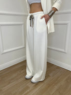 Pantalone a Palazzo Viscosa 25413 Panna