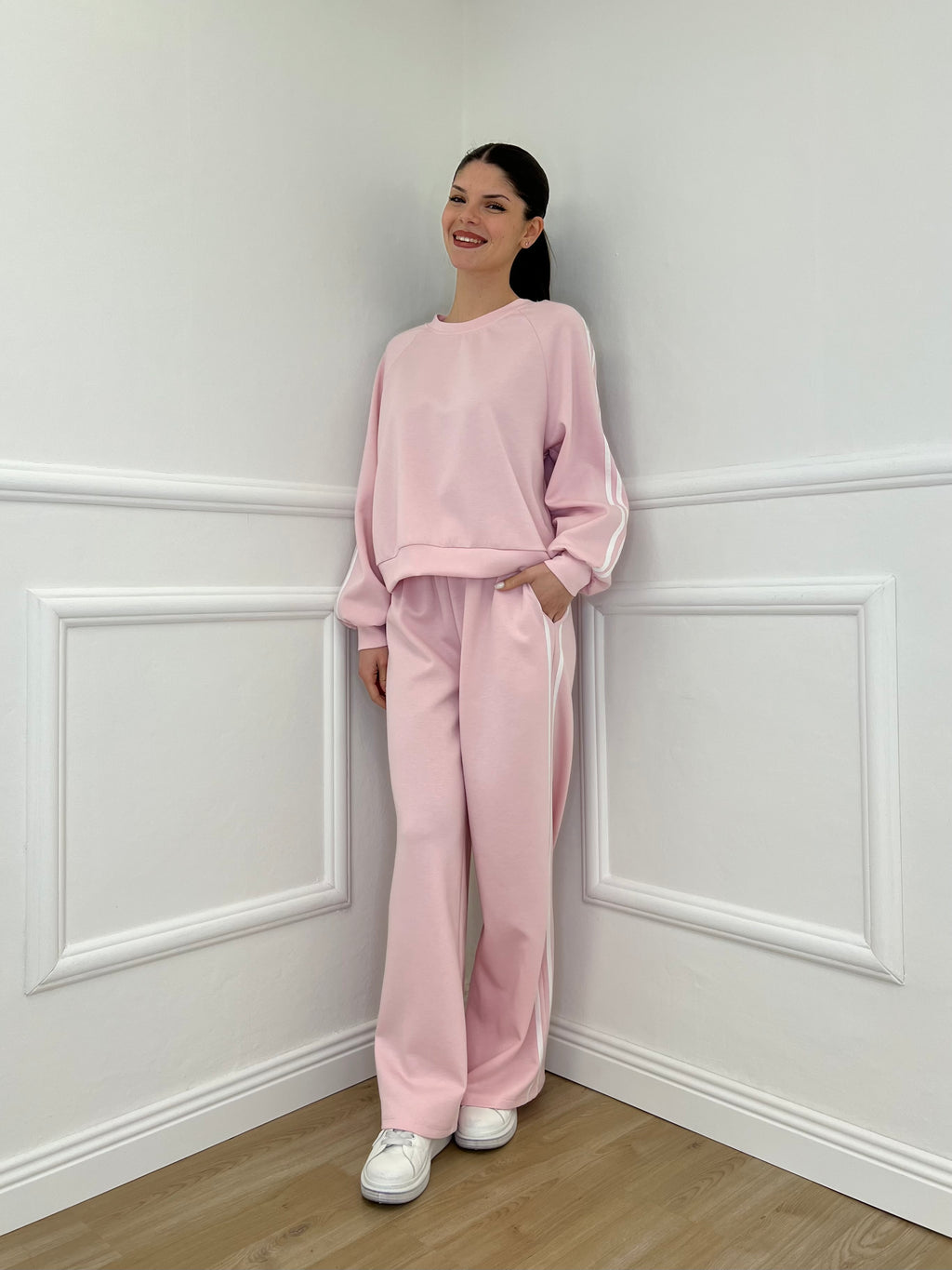 Tuta Bande Girocollo 88426 Rosa