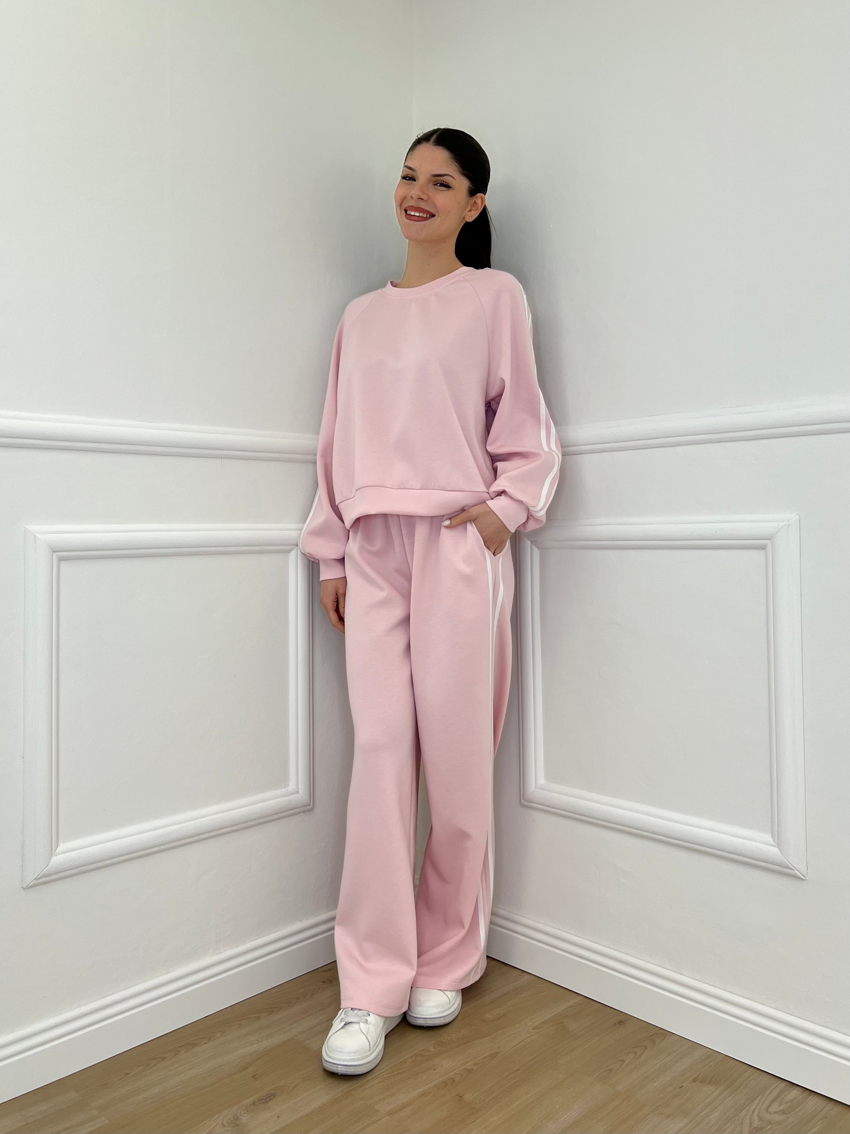 Tuta Bande Girocollo 88426 Rosa