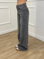 Jeans Palazzo Strass 9290 Grigio