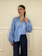 Camicia Popeline Regimental 118642 Azzurro