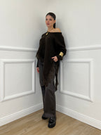 Maglia Asimmetrica Pizzo 25743 Moro