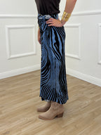 Gonna Pareo Zebra 199-765 Azzurro e Moro