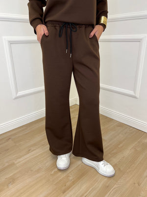 Pantalone Flare Felpa 5855 Marrone