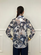Camicia Tencel Fantasia 3189 Blu