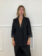 Giacca Gessata PM 5960 Nero