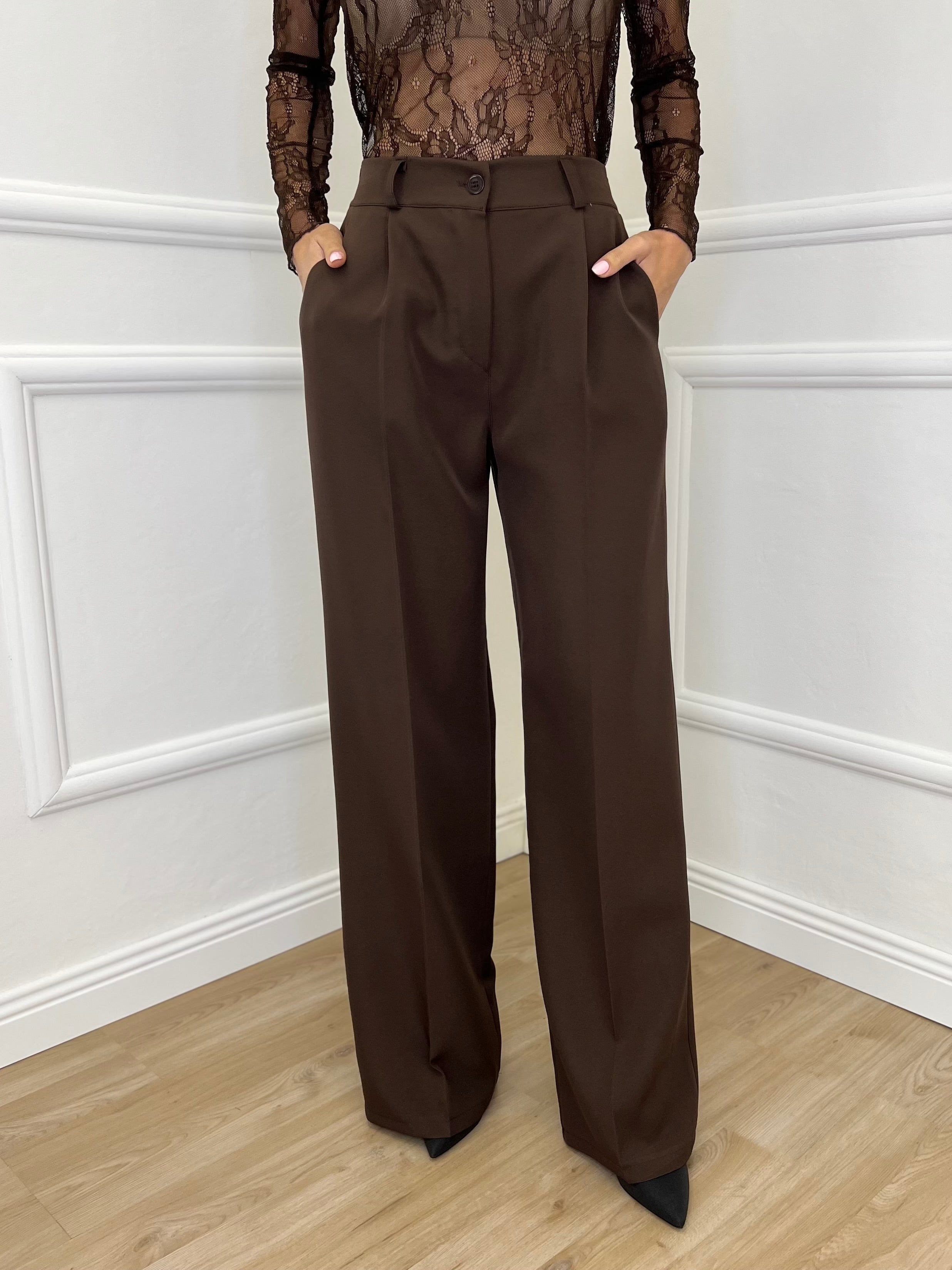 Pantalone a Palazzo 3715 Caffè - Bazar Abbigliamento