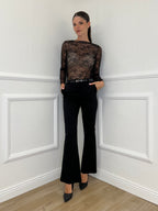 Pantalone Flare 51134 Nero - Bazar Abbigliamento