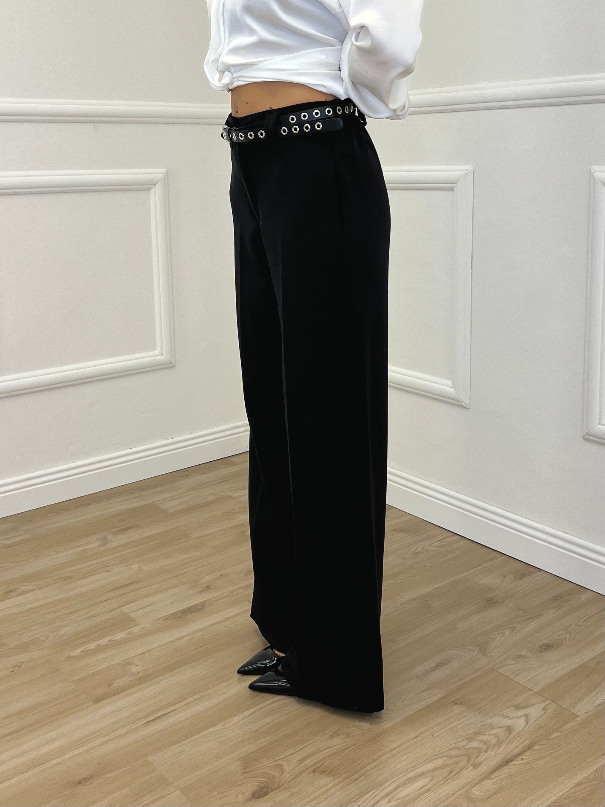Pantalone Straight Gabardine 5611 Nero