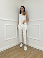 Pantalone Regular Bengalina 9230 Bianco