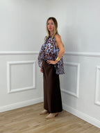 Longuette In Satin 2236 Marrone
