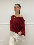 Maglia 3/4 Alpaca 10282 Bordeaux